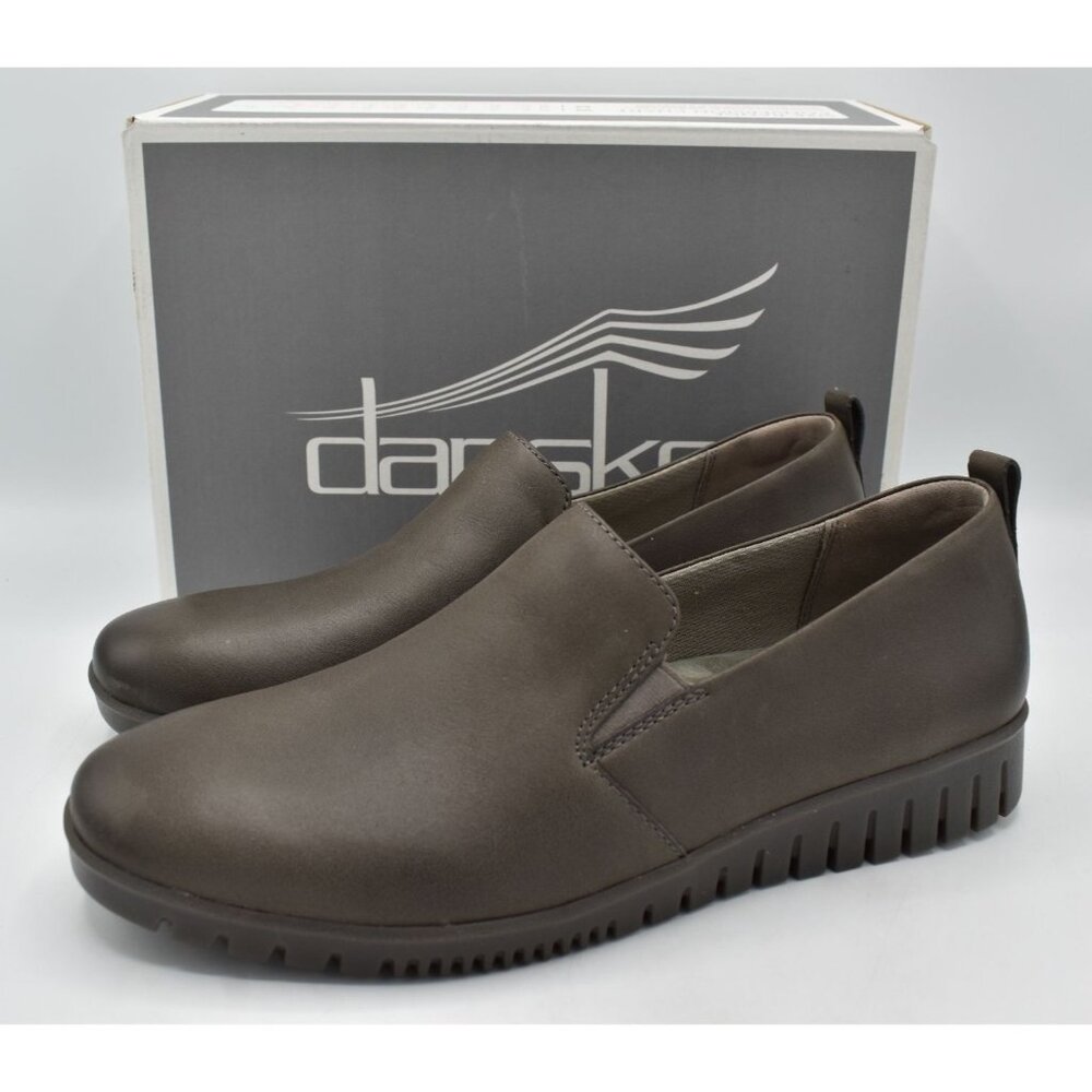 Dansko Linley Loafers EU 38 Women 7.5-8 Grey NEW Leather Comfort‎ Slip On Shoes